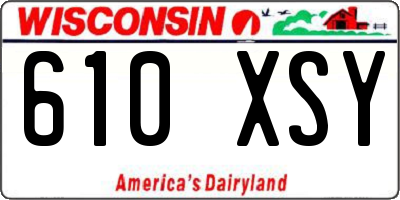 WI license plate 610XSY