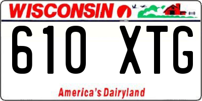 WI license plate 610XTG