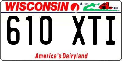 WI license plate 610XTI