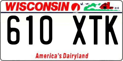 WI license plate 610XTK