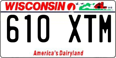 WI license plate 610XTM