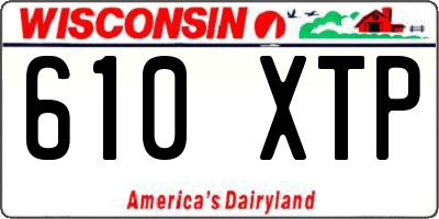 WI license plate 610XTP