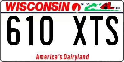 WI license plate 610XTS