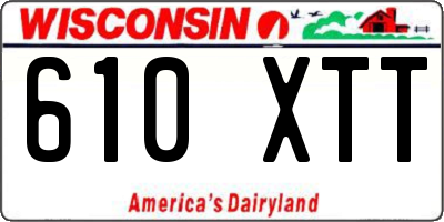 WI license plate 610XTT
