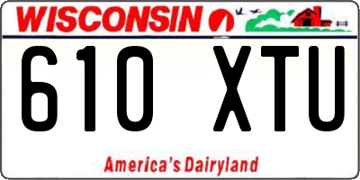 WI license plate 610XTU