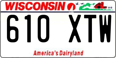 WI license plate 610XTW