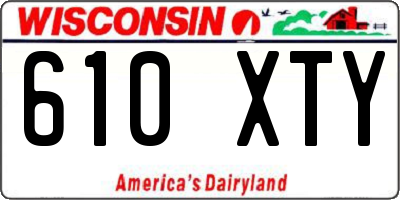 WI license plate 610XTY