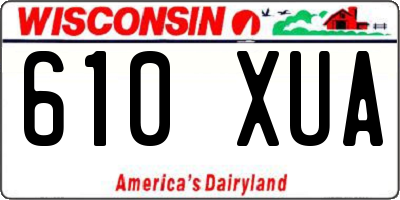 WI license plate 610XUA