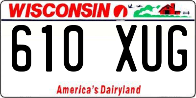 WI license plate 610XUG