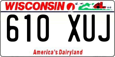 WI license plate 610XUJ