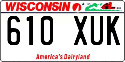 WI license plate 610XUK