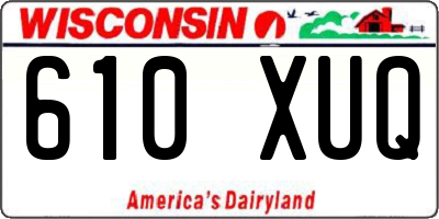 WI license plate 610XUQ