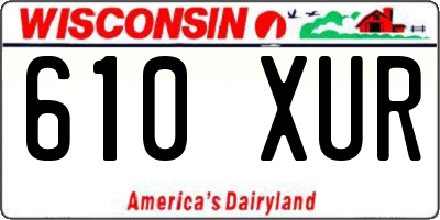 WI license plate 610XUR