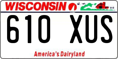 WI license plate 610XUS