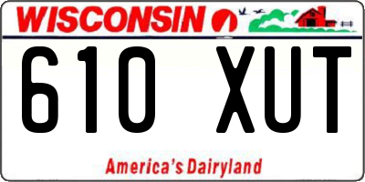 WI license plate 610XUT