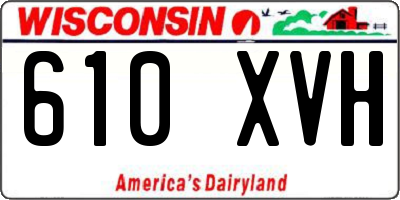 WI license plate 610XVH