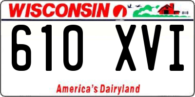 WI license plate 610XVI
