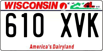 WI license plate 610XVK
