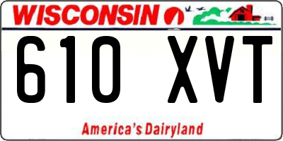 WI license plate 610XVT