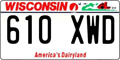 WI license plate 610XWD