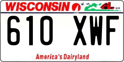 WI license plate 610XWF