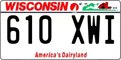 WI license plate 610XWI