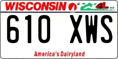 WI license plate 610XWS
