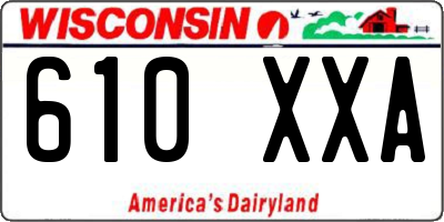 WI license plate 610XXA