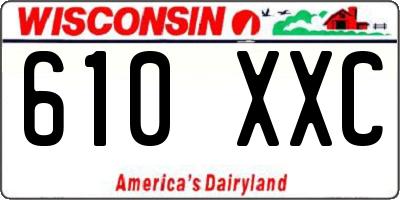 WI license plate 610XXC