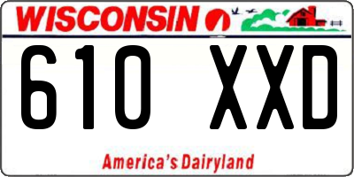 WI license plate 610XXD