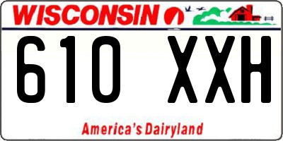 WI license plate 610XXH