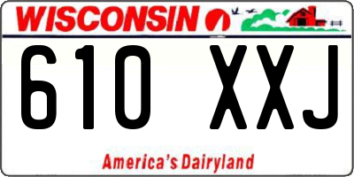 WI license plate 610XXJ