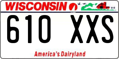 WI license plate 610XXS