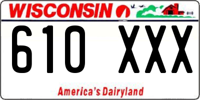 WI license plate 610XXX