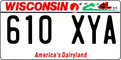WI license plate 610XYA