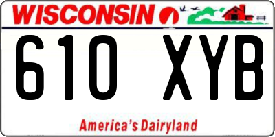 WI license plate 610XYB