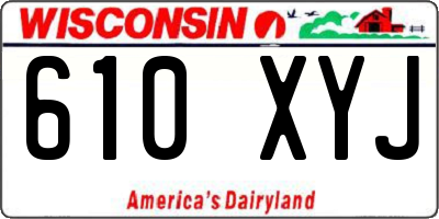 WI license plate 610XYJ
