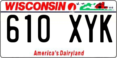 WI license plate 610XYK