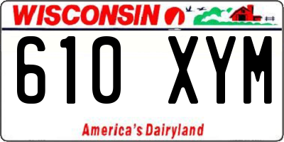 WI license plate 610XYM