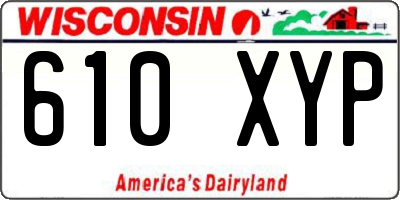 WI license plate 610XYP