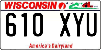 WI license plate 610XYU