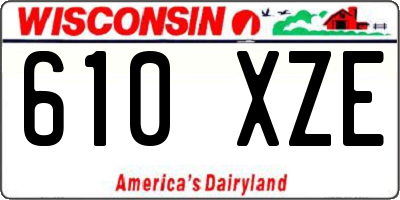 WI license plate 610XZE