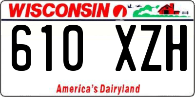 WI license plate 610XZH