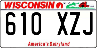 WI license plate 610XZJ