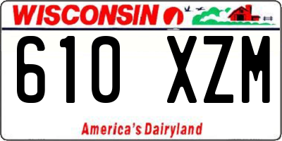 WI license plate 610XZM