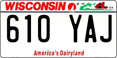 WI license plate 610YAJ