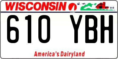 WI license plate 610YBH