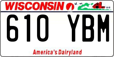 WI license plate 610YBM