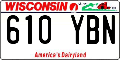 WI license plate 610YBN