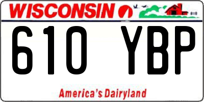 WI license plate 610YBP